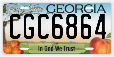 GA license plate CGC6864