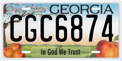 GA license plate CGC6874