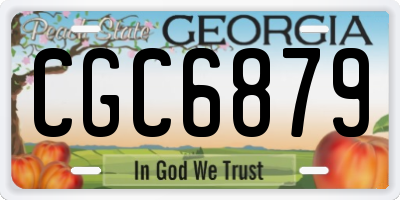GA license plate CGC6879