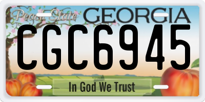 GA license plate CGC6945