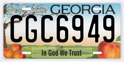 GA license plate CGC6949