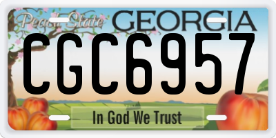 GA license plate CGC6957