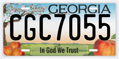 GA license plate CGC7055