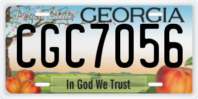 GA license plate CGC7056