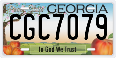 GA license plate CGC7079