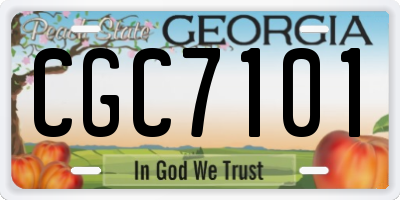 GA license plate CGC7101