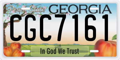 GA license plate CGC7161