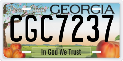 GA license plate CGC7237