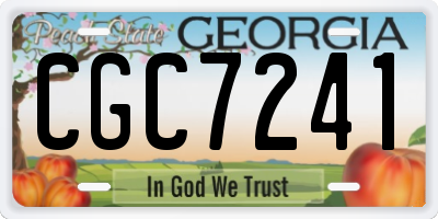 GA license plate CGC7241
