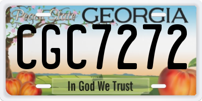 GA license plate CGC7272