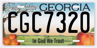 GA license plate CGC7320
