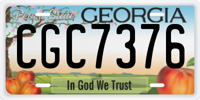 GA license plate CGC7376