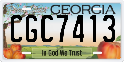 GA license plate CGC7413