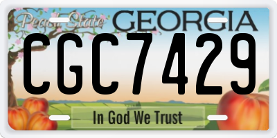 GA license plate CGC7429
