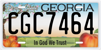 GA license plate CGC7464