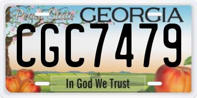 GA license plate CGC7479