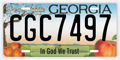 GA license plate CGC7497