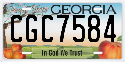 GA license plate CGC7584