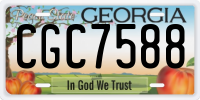 GA license plate CGC7588