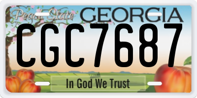 GA license plate CGC7687