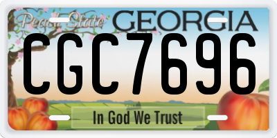 GA license plate CGC7696