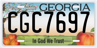 GA license plate CGC7697