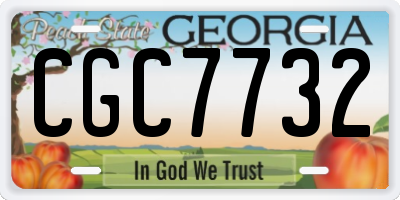 GA license plate CGC7732
