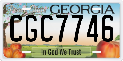 GA license plate CGC7746