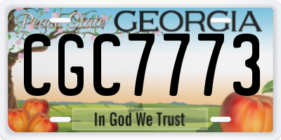 GA license plate CGC7773