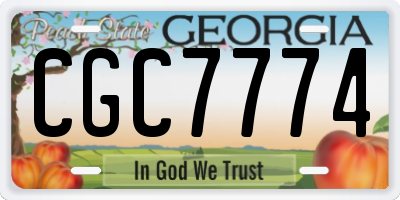 GA license plate CGC7774
