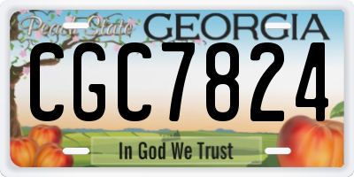GA license plate CGC7824