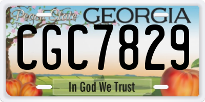 GA license plate CGC7829