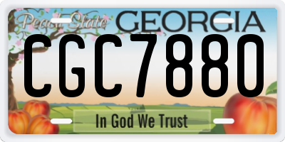 GA license plate CGC7880