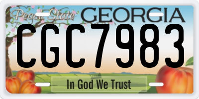 GA license plate CGC7983