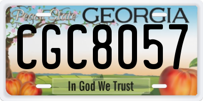 GA license plate CGC8057