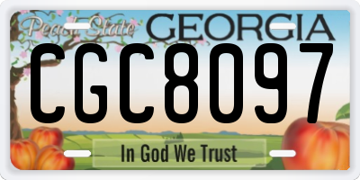 GA license plate CGC8097