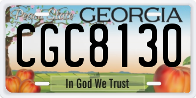 GA license plate CGC8130