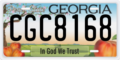 GA license plate CGC8168