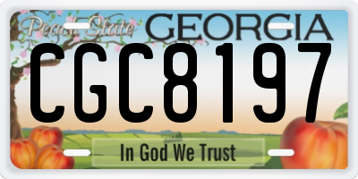 GA license plate CGC8197