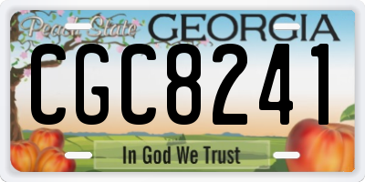 GA license plate CGC8241