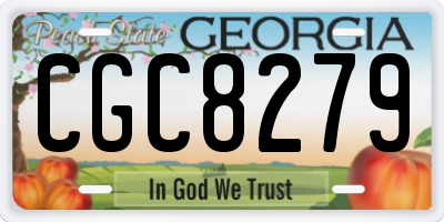 GA license plate CGC8279