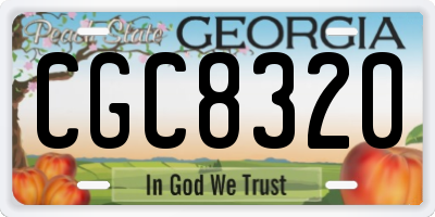 GA license plate CGC8320