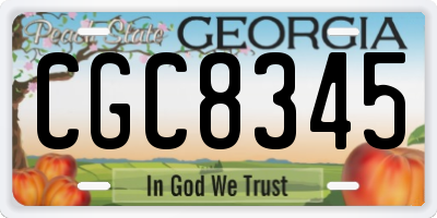GA license plate CGC8345