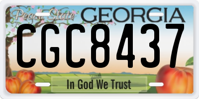 GA license plate CGC8437