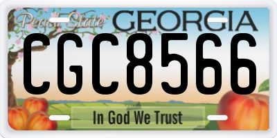 GA license plate CGC8566