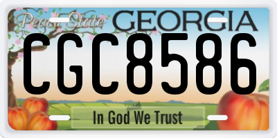 GA license plate CGC8586