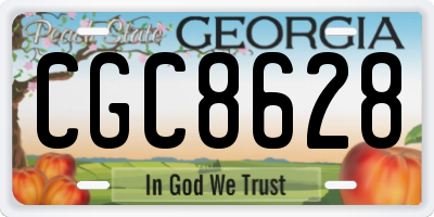 GA license plate CGC8628