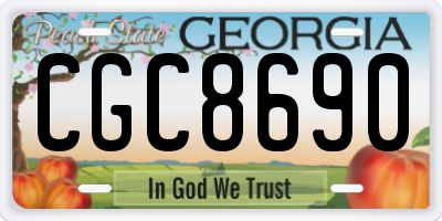 GA license plate CGC8690