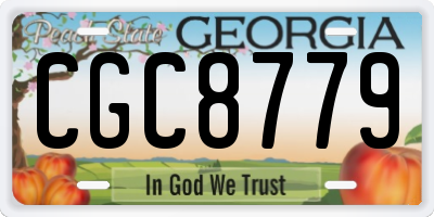 GA license plate CGC8779