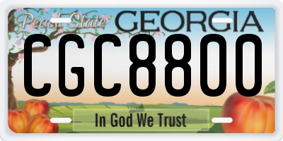 GA license plate CGC8800